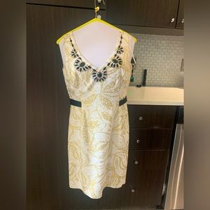 White, gold and black Lilly Pulitzer dress